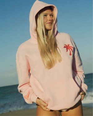 Pink Pink Palm Puff To Live For the Hope of it All Women Hoodie | P-91530829